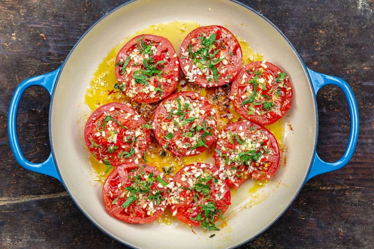 Garlic Fried Tomatoes