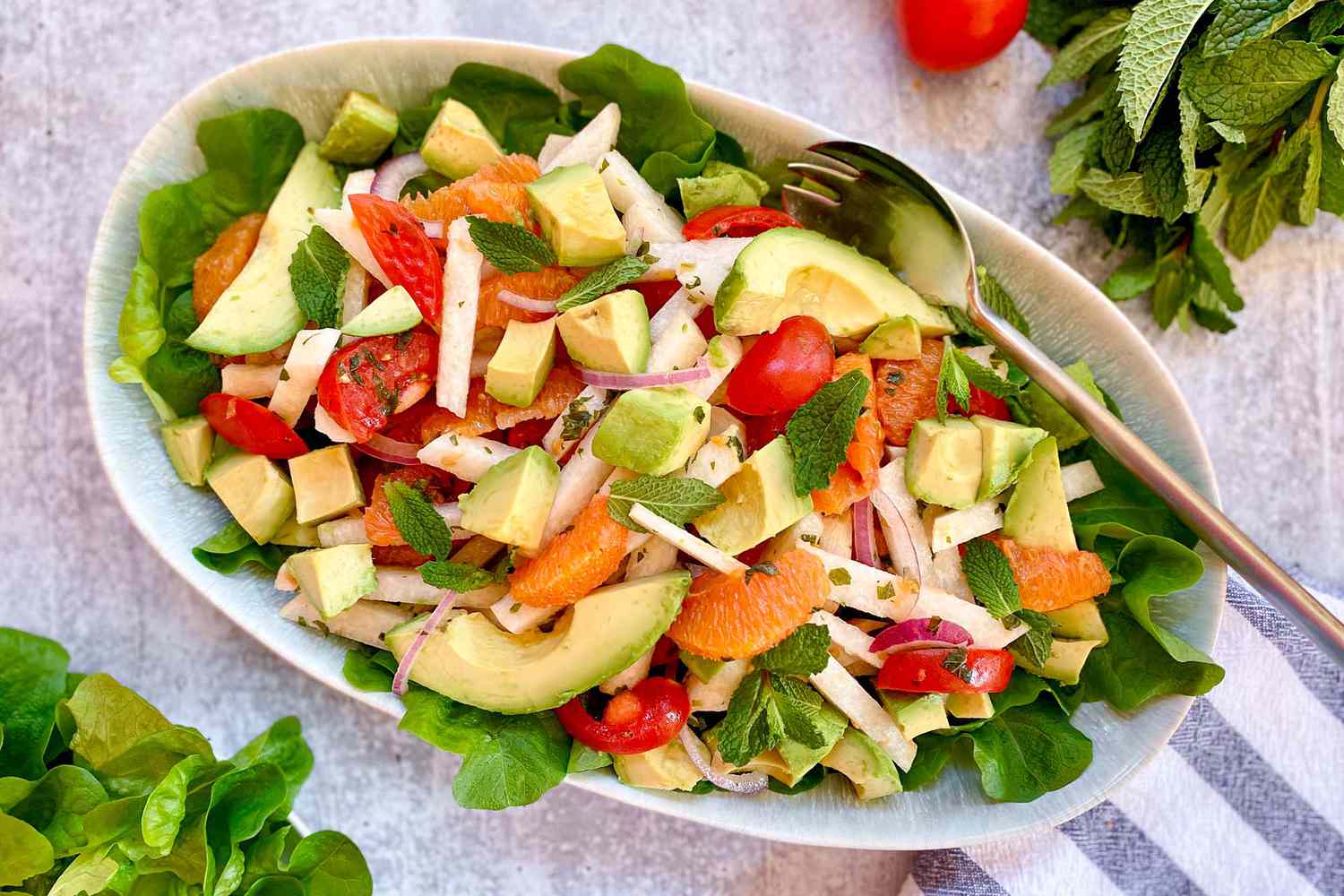 Summer Tomato Salad with Jicama and Avocado