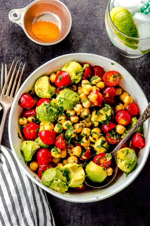 Tomato, Avocado, and Chickpea Salad