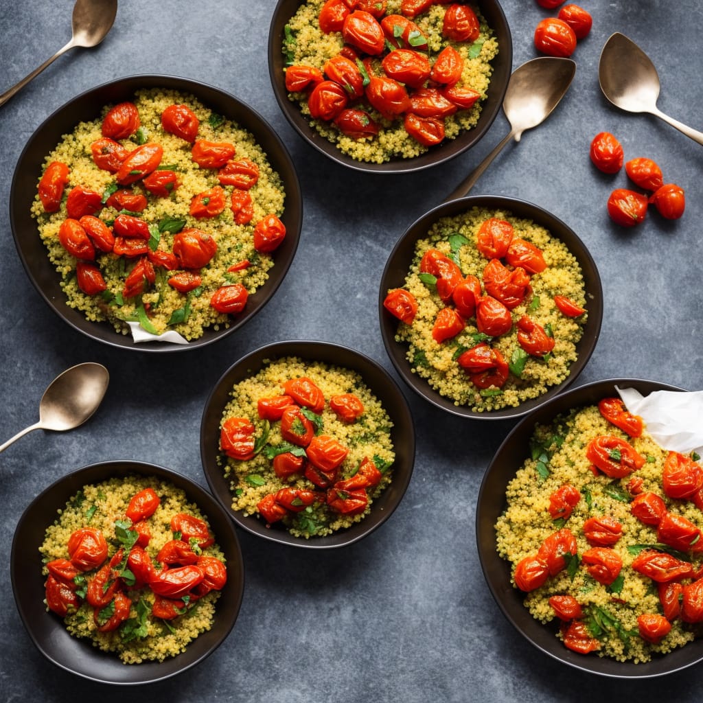 Harissa Roasted Tomatoes with Couscous