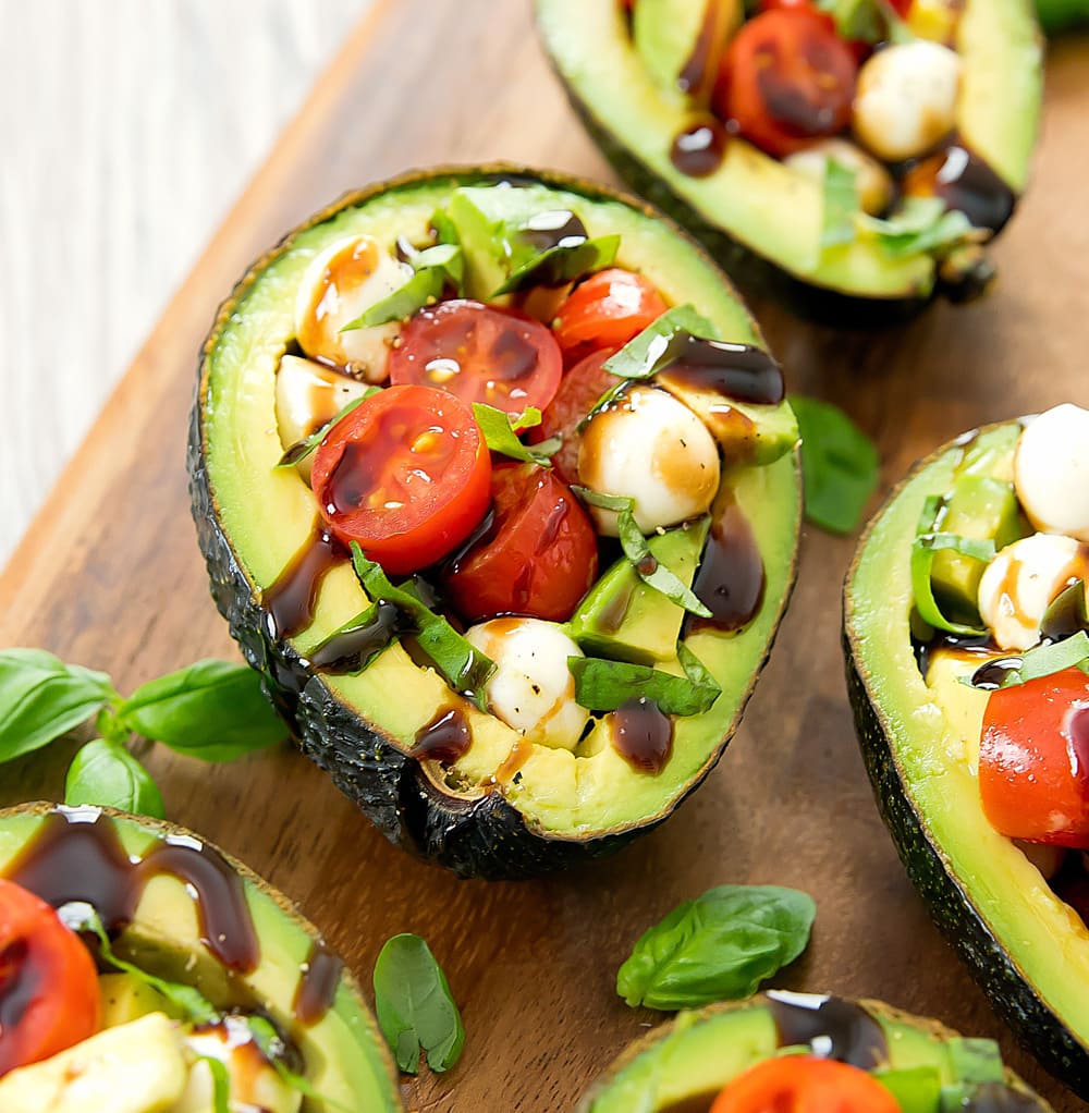 Caprese Salad Stuffed Avocados