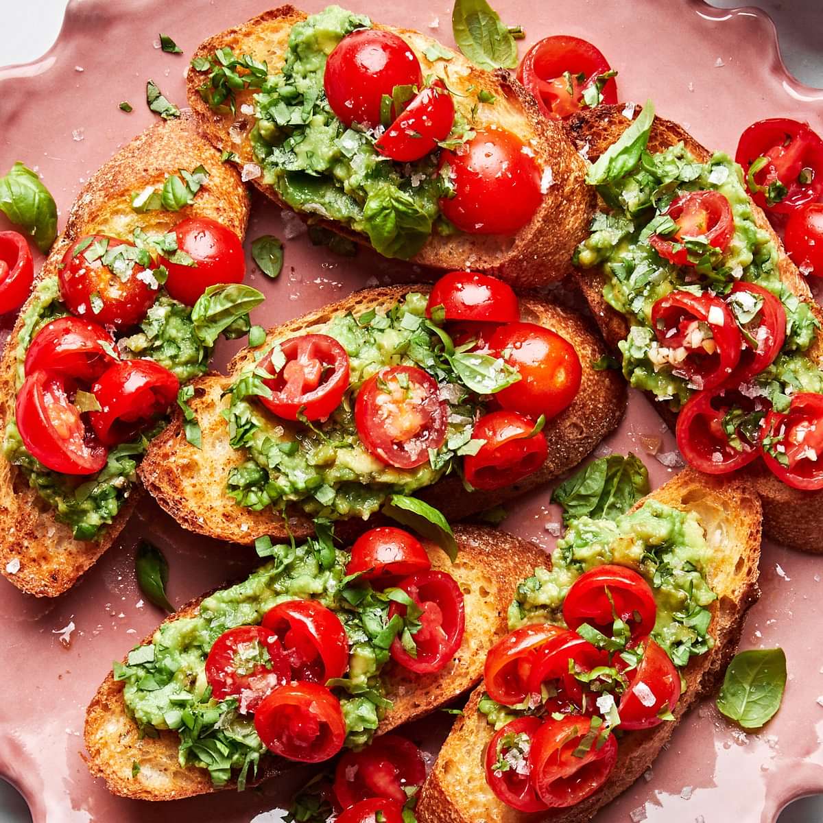 Spring Tomato and Avocado Bruschetta