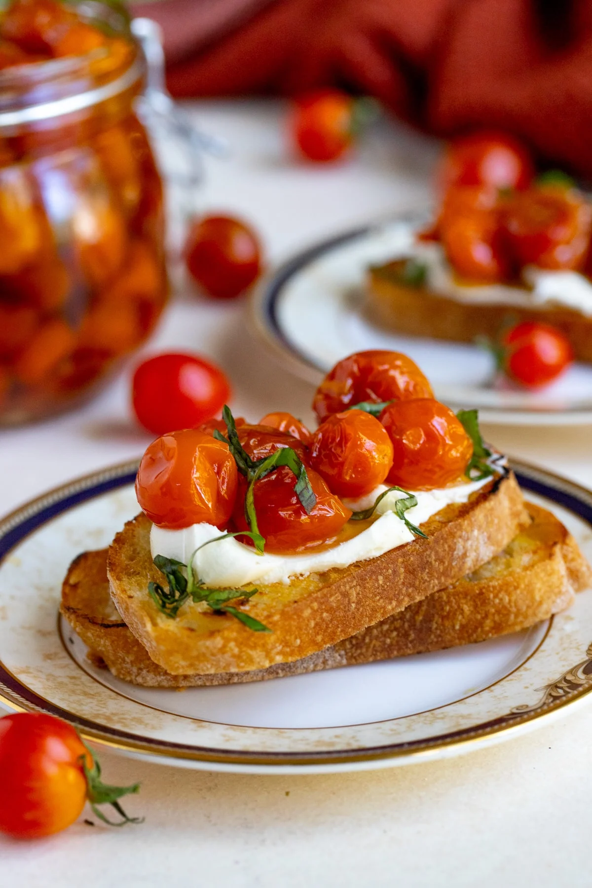 Summer Tomato & Whipped Feta Toasts