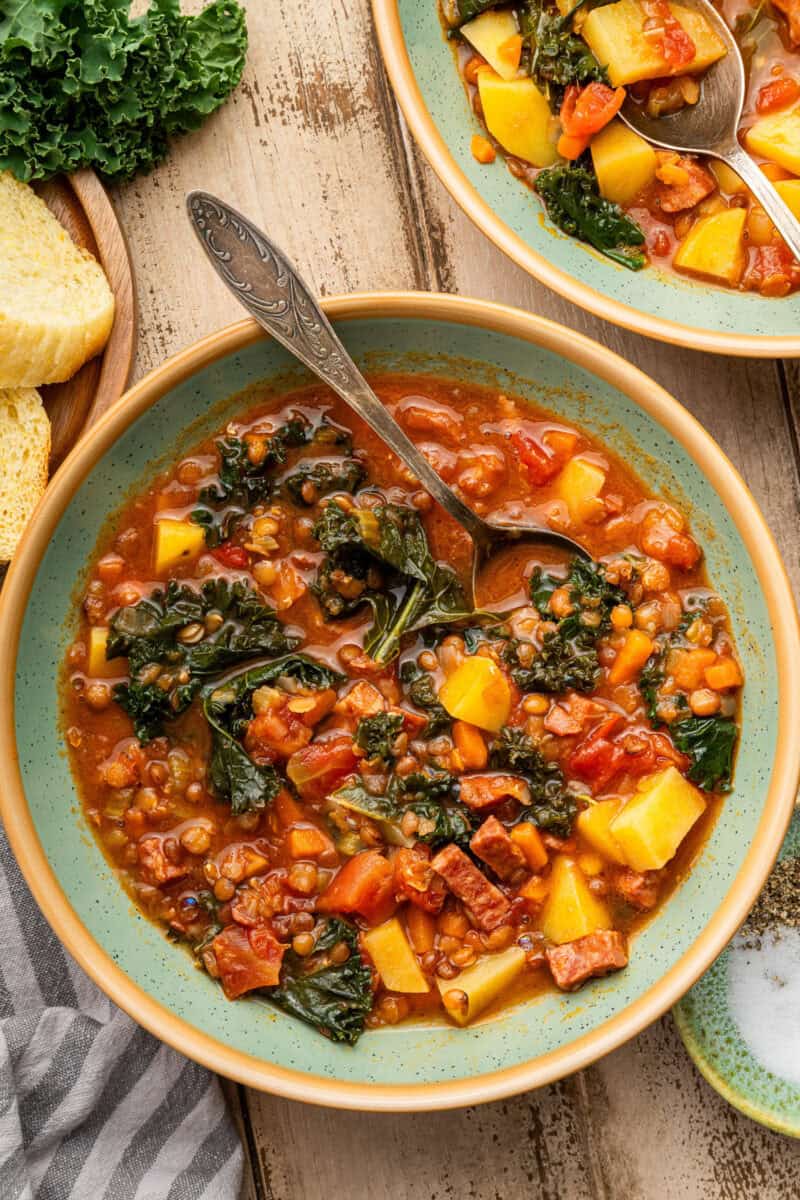 Smoky Tomato & Lentil Stew with Kale